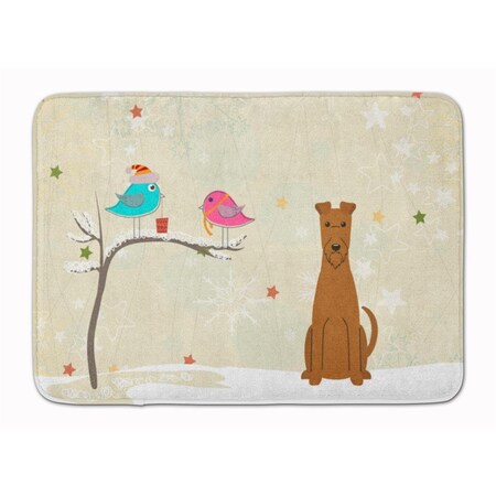 Carolines Treasures Christmas Presents Friend Irish Terrier Machine Washable Memory Foam Mat BB2534RUG